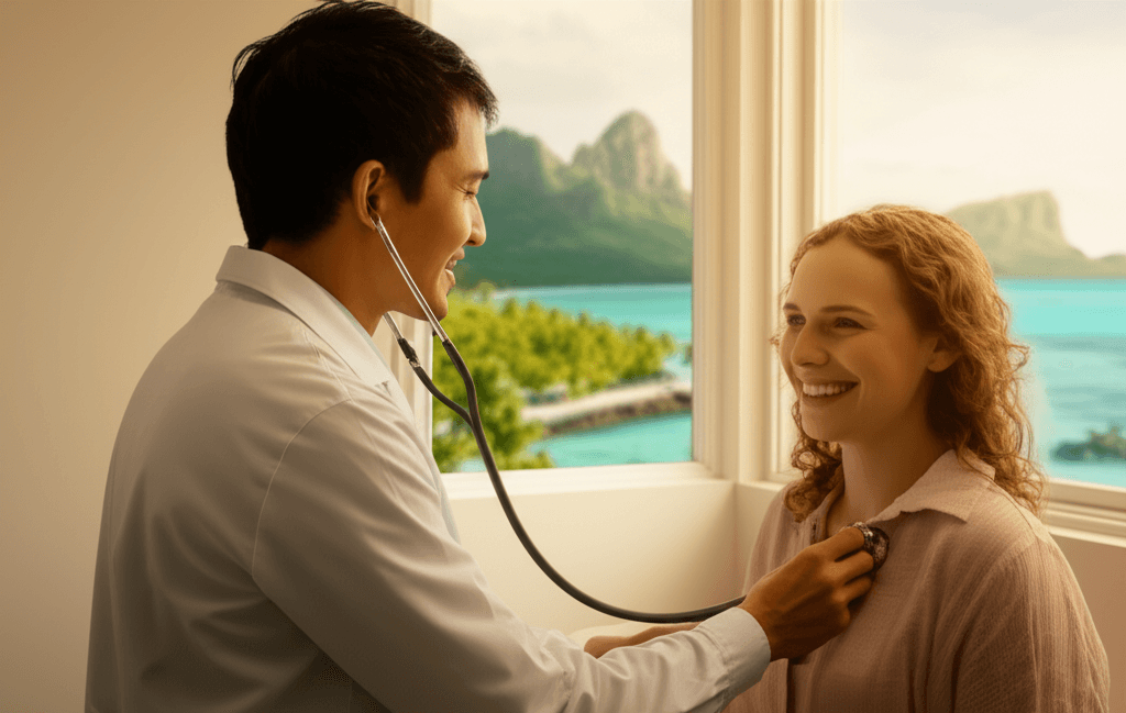 Consultation médicale à Papeete, Polynésie française