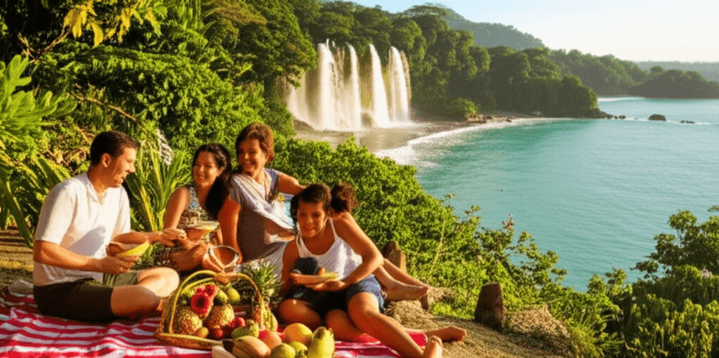 Famille profitant de la vie au Costa Rica