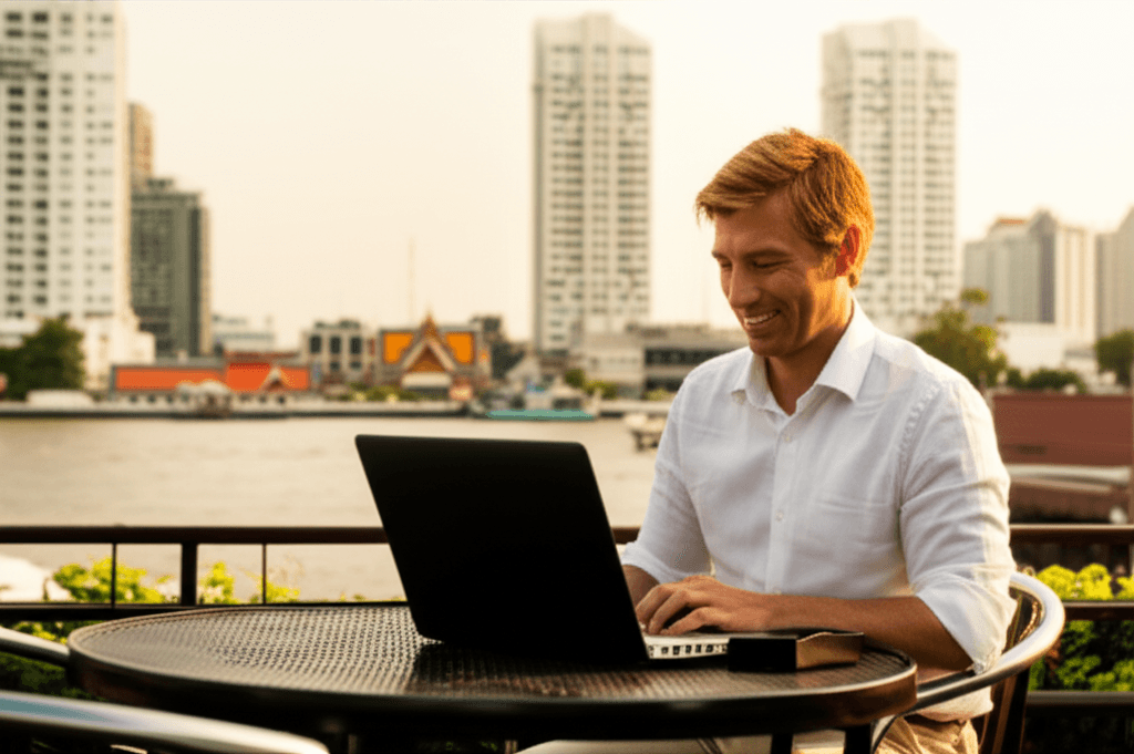 Expatrie francais travaillant a Bangkok